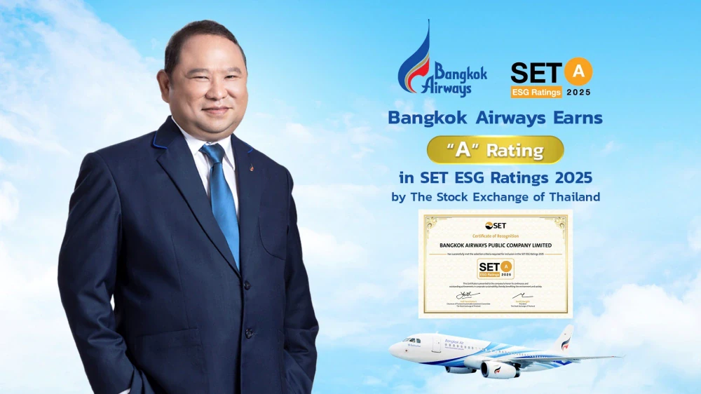 Bangkok Airways (BA) Earns “A” Rating in SET ESG Ratings 2025