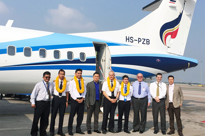 บางกอกแอร์เวย์สต้อนรับเครื่องบิน ATR72- 600 ลาใหม่ล่าสุด