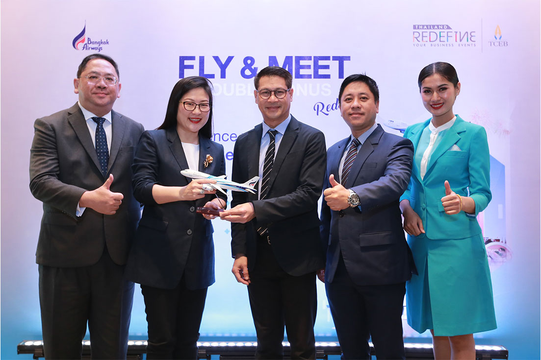 Bangkok Airways and TCEB launch the ‘Fly and Meet Double Bonus - Redefined' campaign to attract more corporate groups from Cambodia, Lao PDR, Myanmar and Vietnam (CLMV)