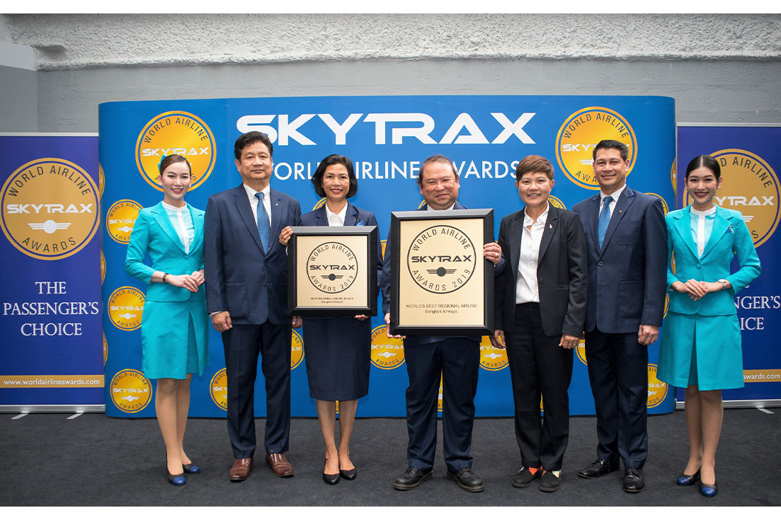 Bangkok Airways wins 2 prestigious awards "World's Best Regional Airline" and "Best Regional Airline in Asia" from Skytrax World Airline Awards 2019