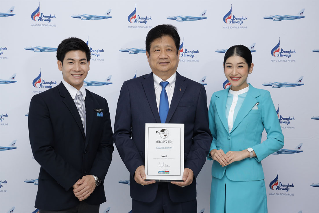 Bangkok Airways wins 2019 Smart Travel Asia Awards as Top 10 Best Cabin Service Worldwide in 2019